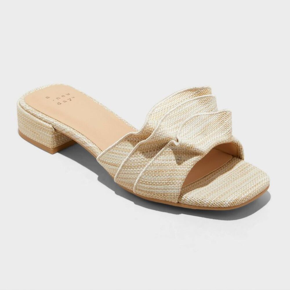 A New Day Lyta Raffia Ruffle Sandals